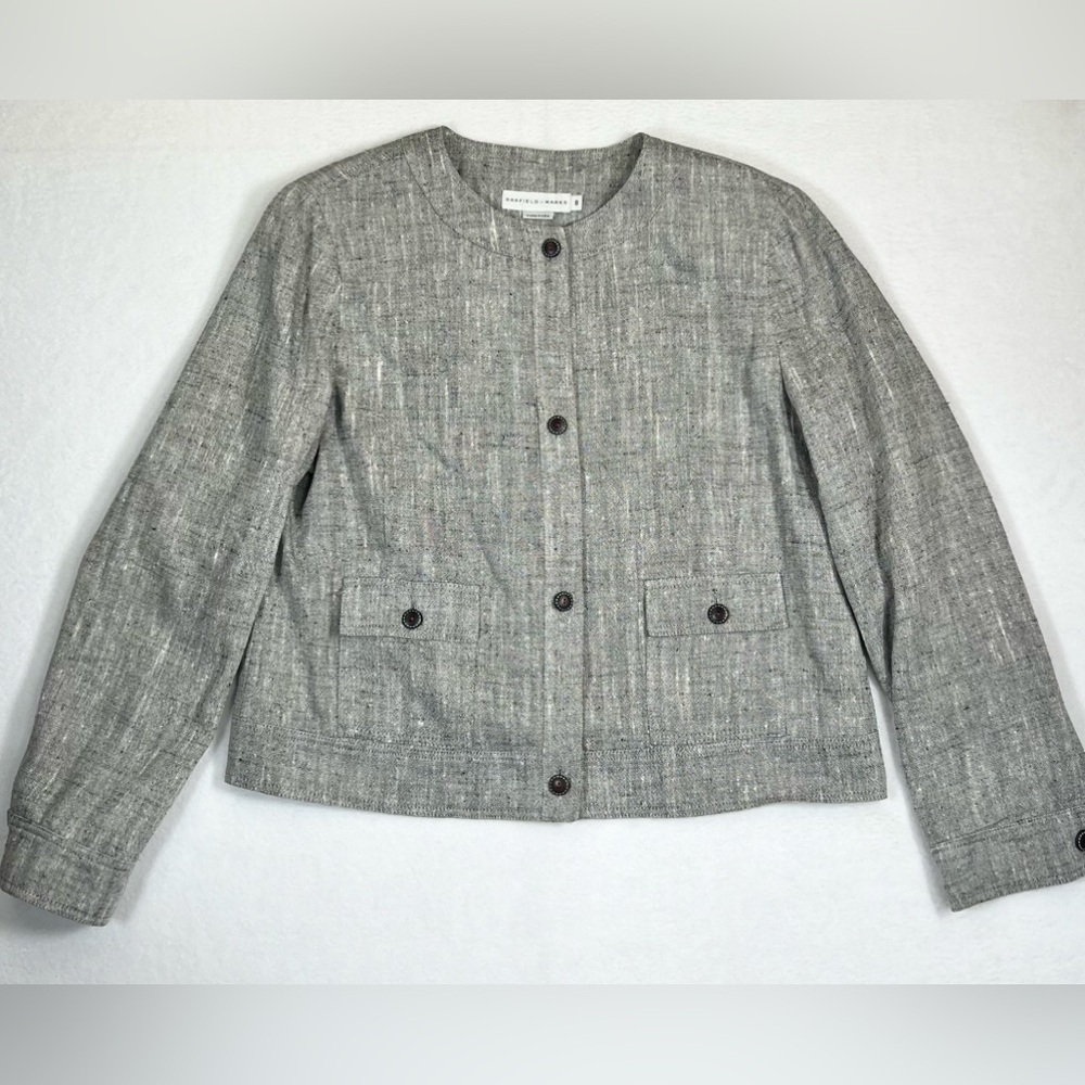 Garfield & Marks Cropped Button Front Blazer Line… - image 6